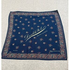 Ralph Lauren Double RL Blue Bandana Floral Cotton